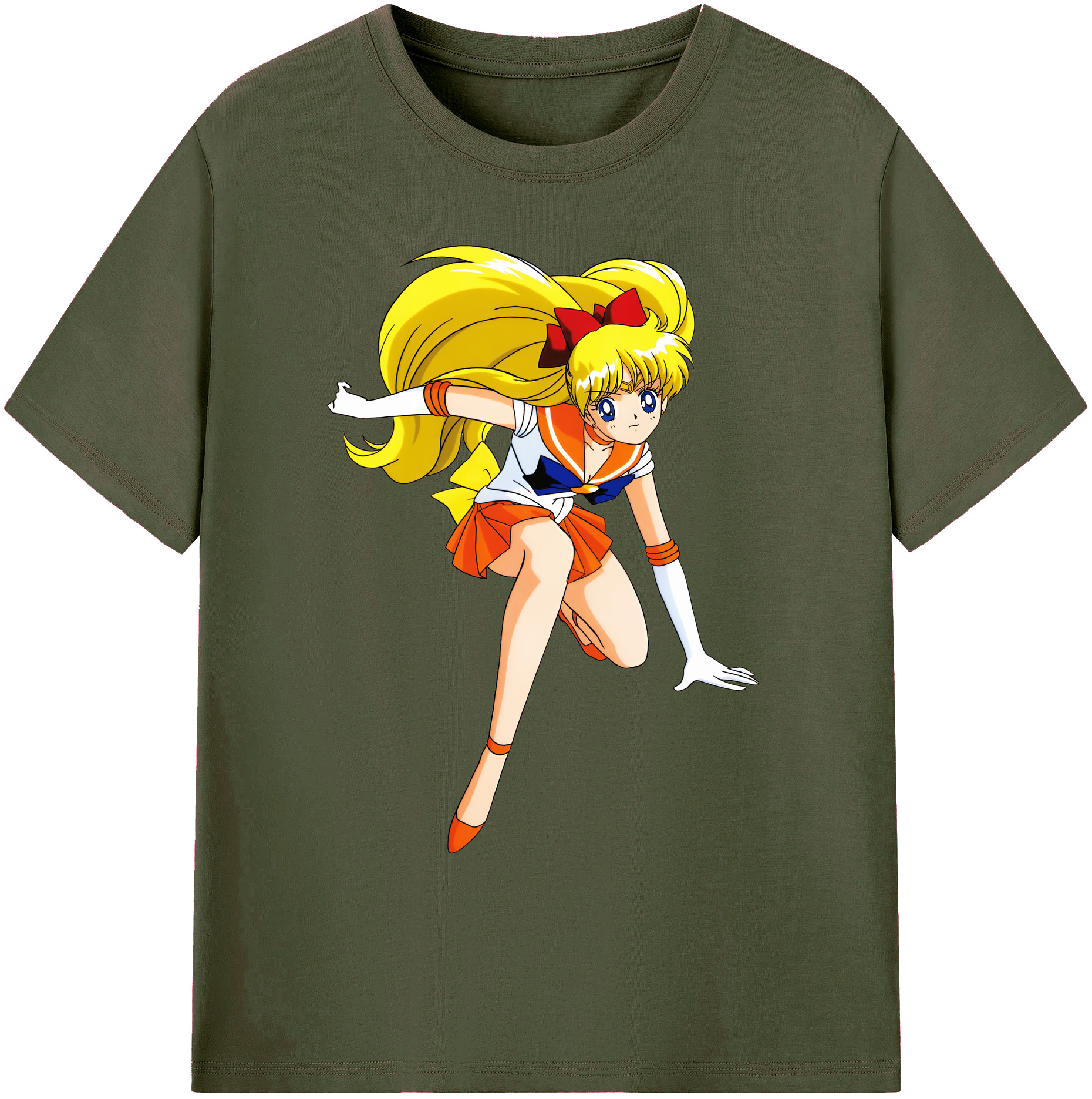 （画像用） 美少女戦士セーラームーン 愛野 美奈子 あいの みなこ Sailor Moon Aino Minako 綿100％ メンズ半袖Tシャツ｜肌触りやわらか＆通気性